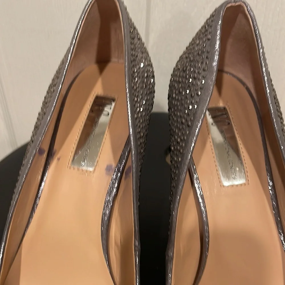 INC International Concepts Sparkling Silver Rhinestone Pointed Toe Heels